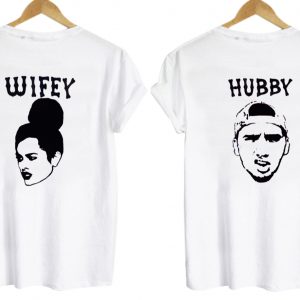 wifey and hubby couple t-shirt back
