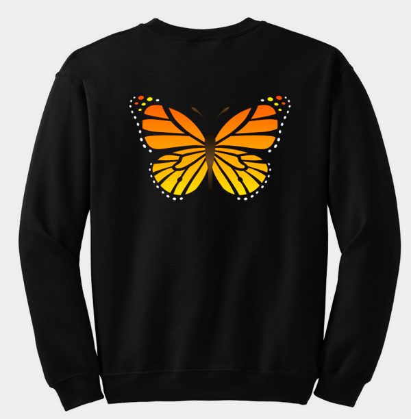 butterfly sweatshirt back