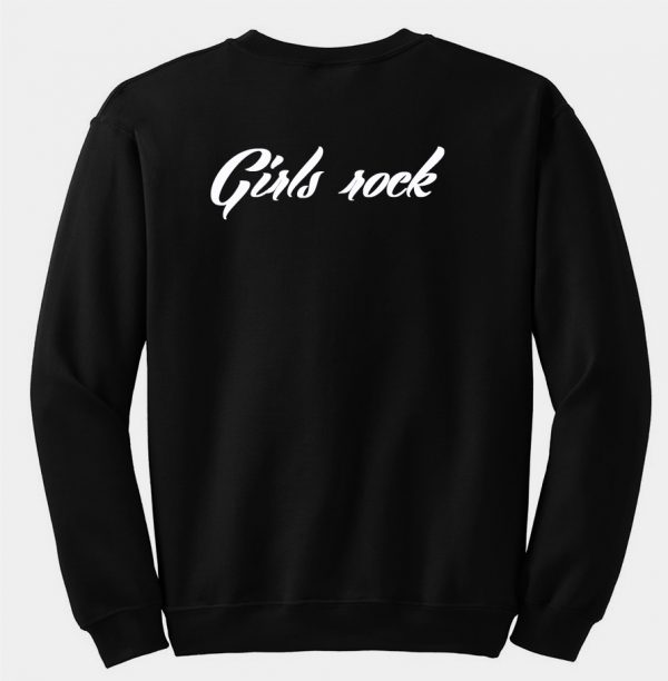 girls rock sweatshirt back