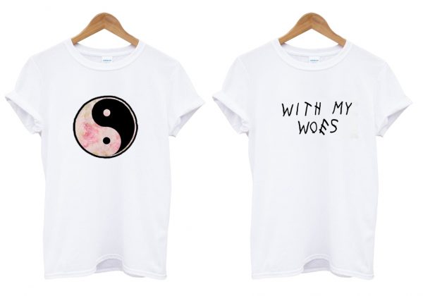 yin yang with my woes shirt couple