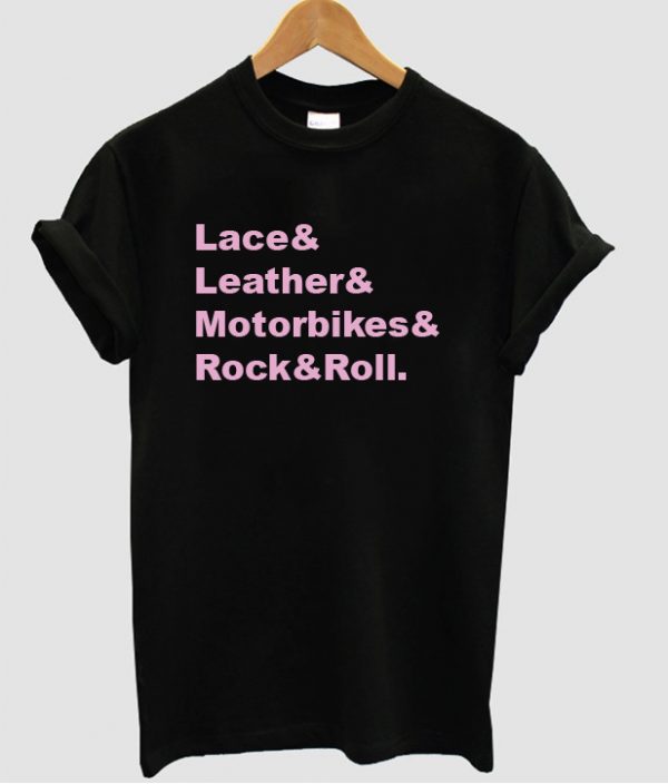 lace and leather t shirt