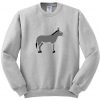 embroidered donkey sweatshirt