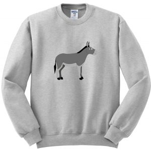 embroidered donkey sweatshirt