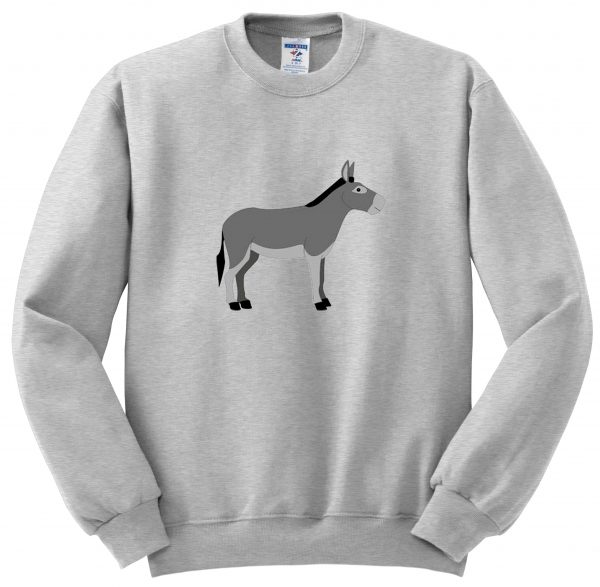 embroidered donkey sweatshirt