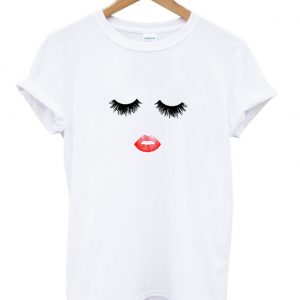 Eyes Mascara & Lipstick T Shirt