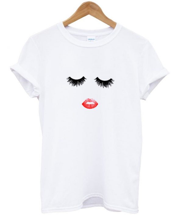 Eyes Mascara & Lipstick T Shirt