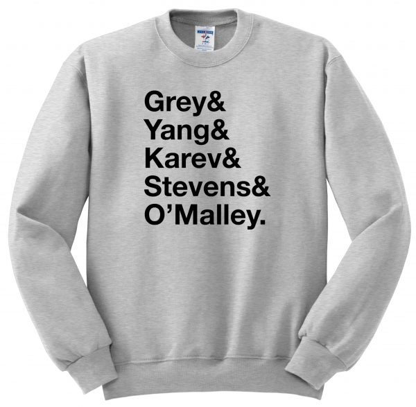 Grey Yang Karev Stevens O'Malley sweatshirt