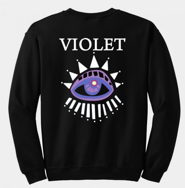 Violet's sweatshirt back