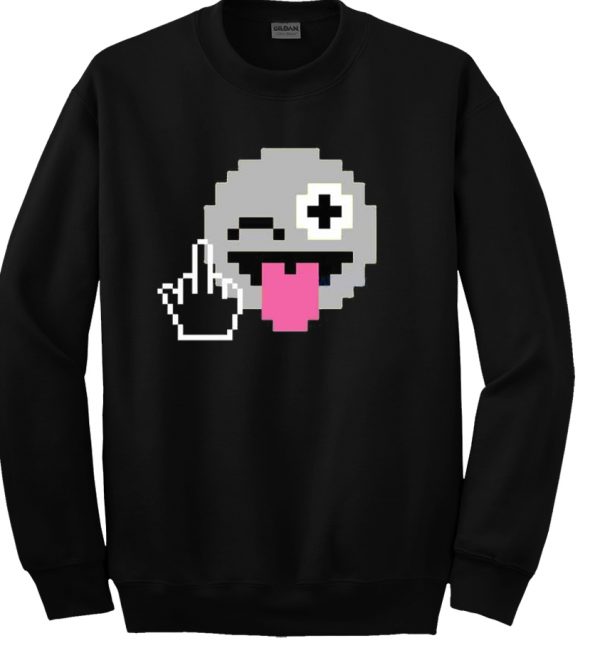 fuck emoticon sweatshirt