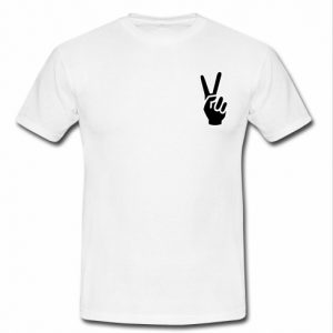 peace sign hand t shirt