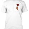 rose in hand t shirt