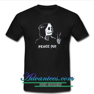 skeleton peace out t shirt