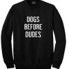 Dogs Before Dudes sweatshirt