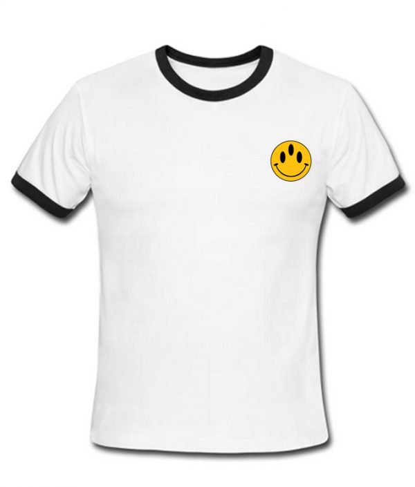 Happy face with three eyes ringtshirt