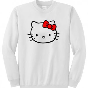 Hello kitty face sweatshirt