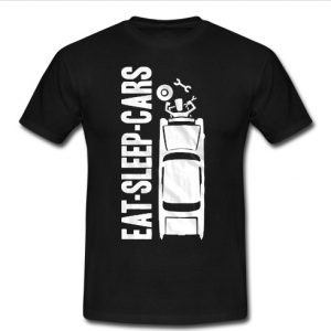 eat sleep cars t shirt