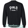 girls tour sweatshirt back