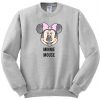 minnie mouse face sweatshirt