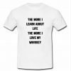 the more i learn about life t shirt