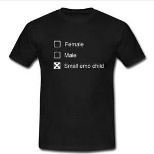 Female Male Small Emo Child T shirt