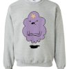 Purple lumpy space princess cotton sweatshirt