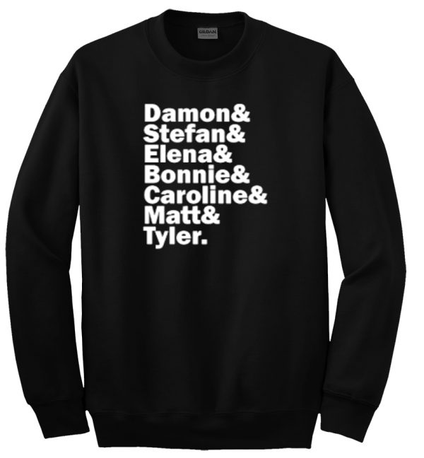 damon and stefan and elena sweatshirt