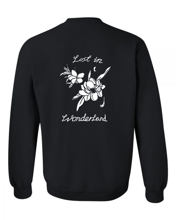 lost in wonderland sweatshirt back