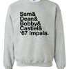 sam dean bobby castiel sweatshirt