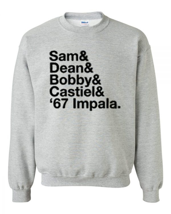 sam dean bobby castiel sweatshirt