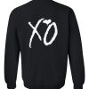 xo roots varsity sweatshirt back