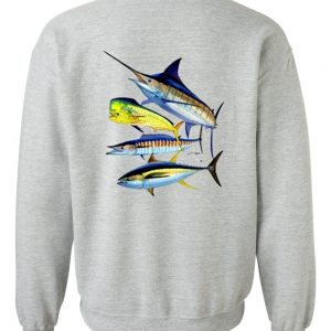 Guy Harvey Foursome Fish Sweatshirt Back