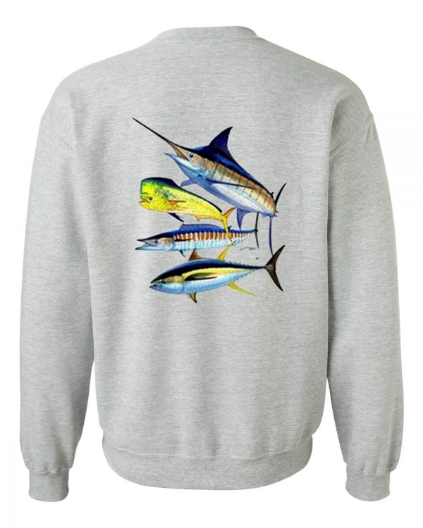 Guy Harvey Foursome Fish Sweatshirt Back