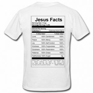 Jesus Facts t shirt back