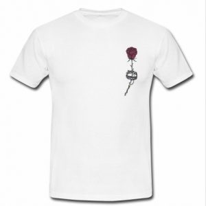 Rose Choker Print Pocket T Shirt