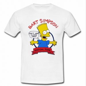 bart simpson radical dude t shirt