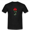 black ripped rose tshirt