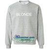 blonde sweatshirt