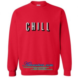 chill red sweatshirt