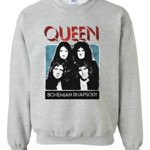 queen bohemian rhapsody gray sweatshirt