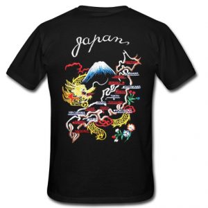 the cute little map japan t shirt back