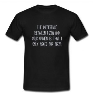 the difference between pizza t shirt