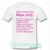 things i learned means girls t shirt