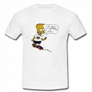 At least i'm enjoying the ride bart simpson t shirt