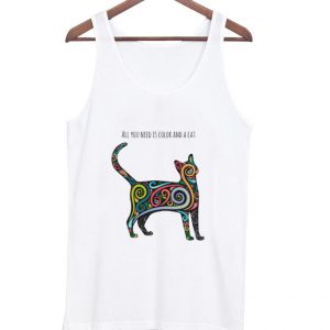all you need is color and a cat tanktop