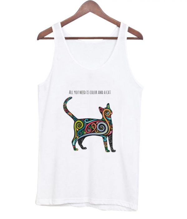 all you need is color and a cat tanktop