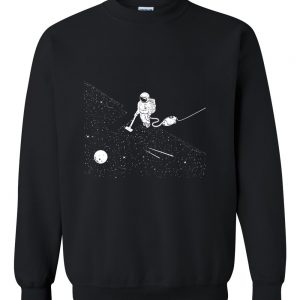 astronaut vacuuming stars sweatshirt