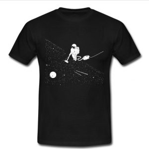 astronaut vacuuming stars t shirt