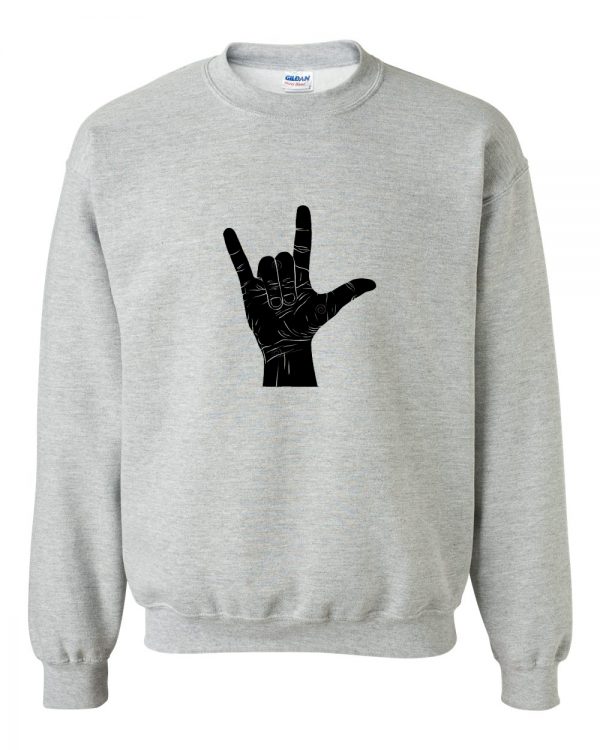 metal hand sweatshirt