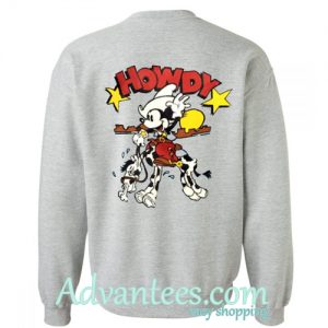 mickey howdy coboy sweatshirt back