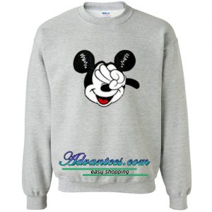 mickey mouse head peace sweatshirt